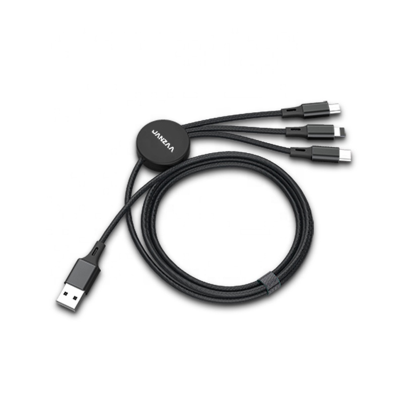 CL-101 New Promotion 2A 3A LED Light USB 3 in 1 Long  fast charging usb cable