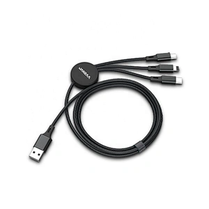 CL-101 New Promotion 2A 3A LED Light USB 3 in 1 Long  fast charging usb cable