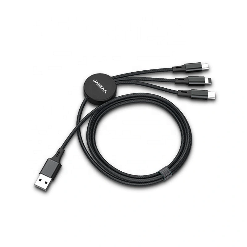CL-101 New Promotion 2A 3A LED Light USB 3 in 1 Long  fast charging usb cable