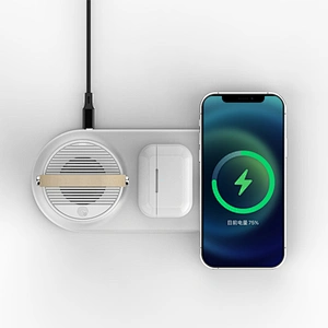 New Trending BT Speaker Night Lamp with High Quality 10W Wireless Charger  BT-136 for Phone  BT earphones
