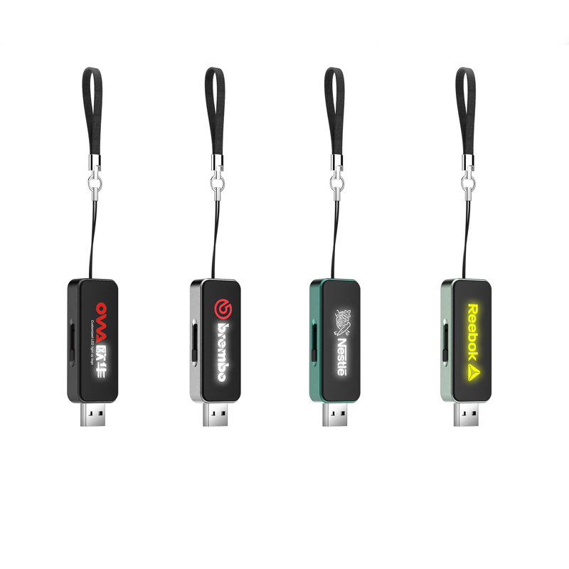 Hot Sale Custom led light Logo Usb Flash Drive Stick 2.0 3.0 Usb Memory Stick 8g 16g 32g 64g Pendrive