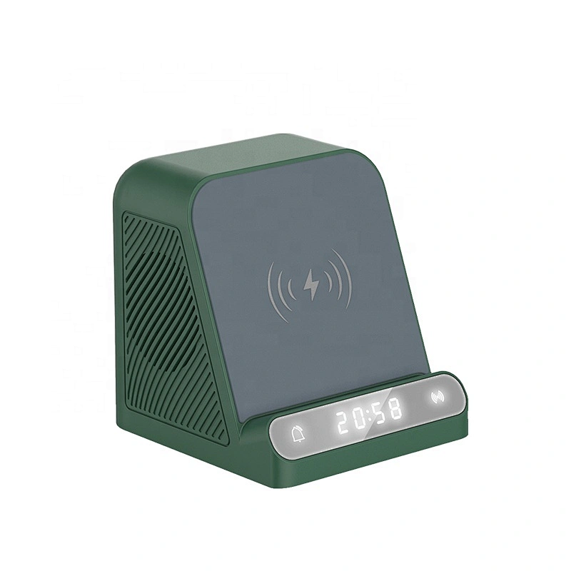 BT-128MX 15w wireless charging speaker with digital alarm clock wireless charging speaker
