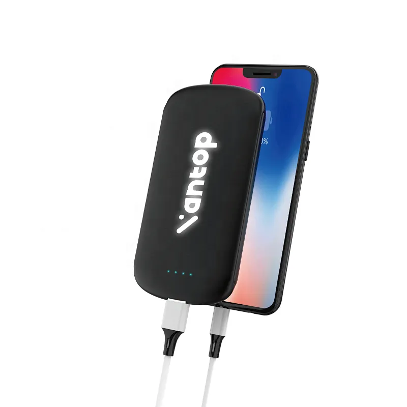 VPB-938L Portable  LED light Up Cheap Wireless Charger With Power Bank