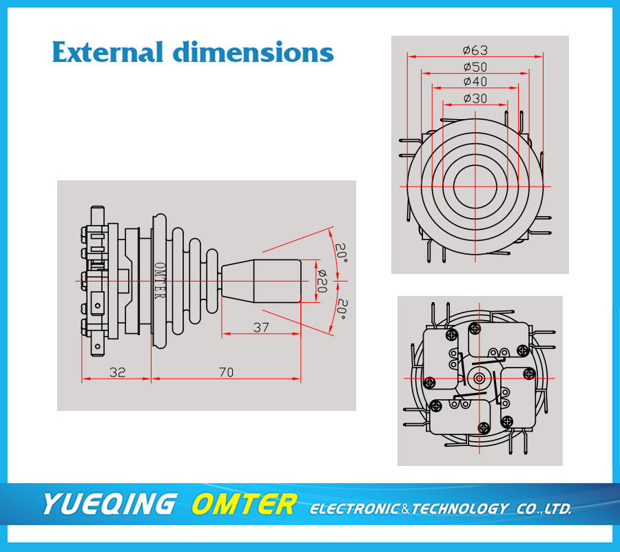 Switched joystick CV6-YQ-04R2G