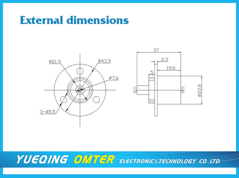 SRC022-12 gold contact slip ring