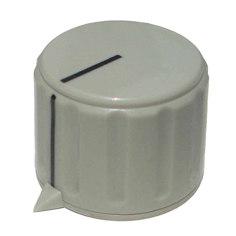 plastic knob with brass