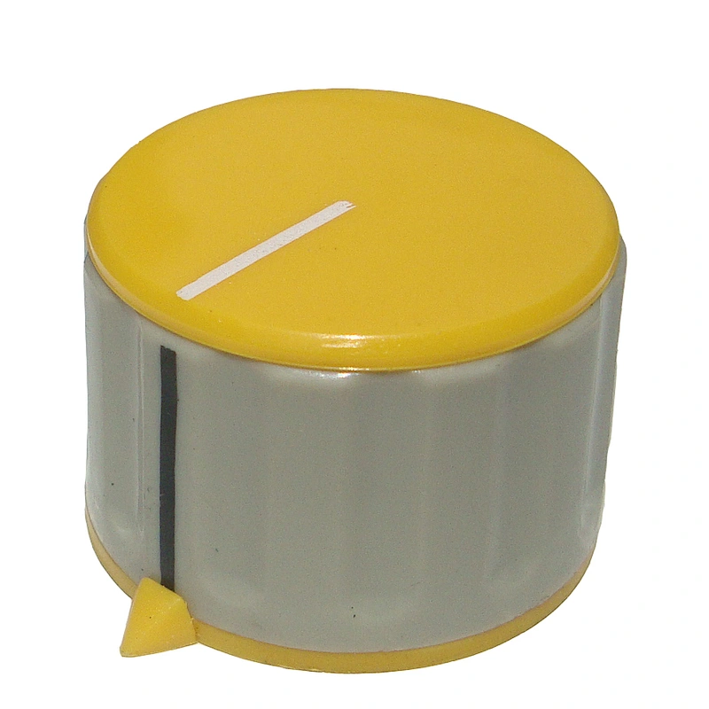 plastic knob with brass