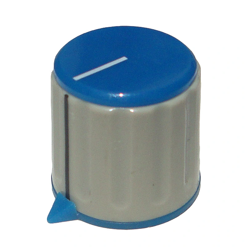 plastic knob with brass