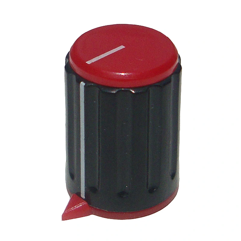 plastic knob with brass