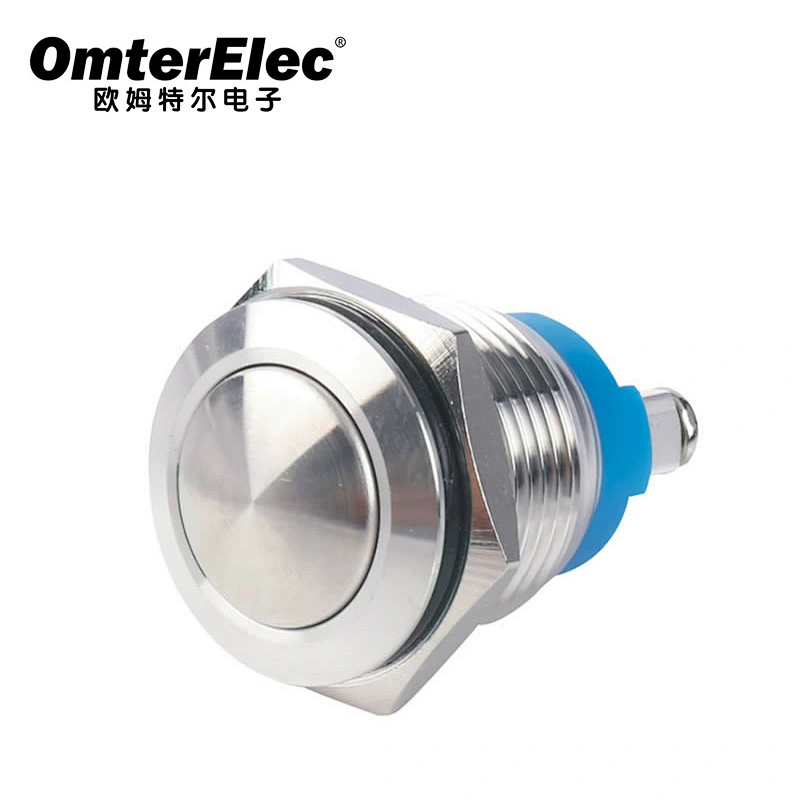 16A spherical screw pin push button metal