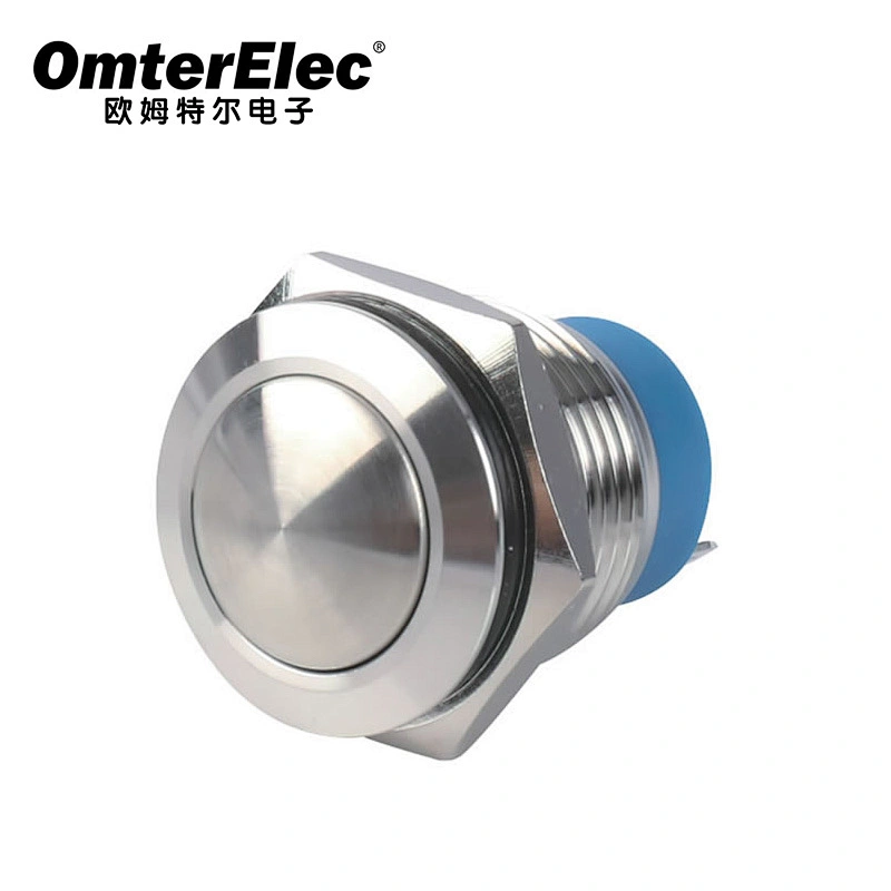 16A spherical solder pins 12V 4 pin led metal push button switch