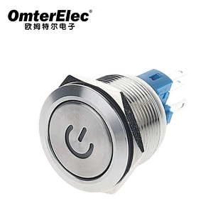 22A power light normally closed normally open metal push button 22A power light normally closed normally
