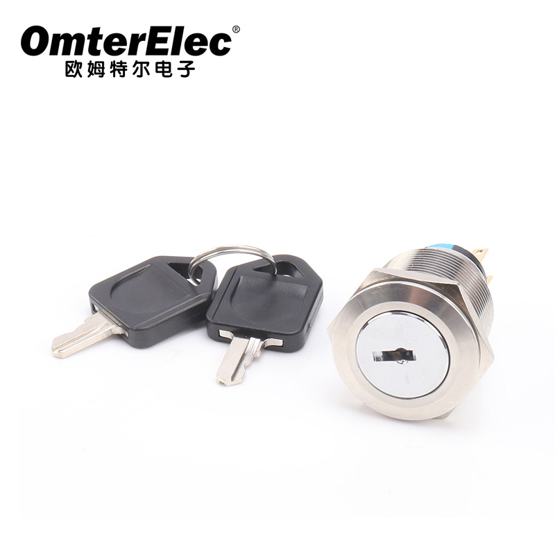 25MM key button 2-speed 3-speed self-locking switch push button switch key