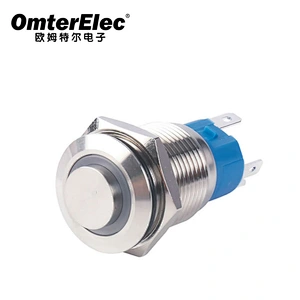 16F high head ring type with light Silver contact, Gold plated pin, Momentary/Latching