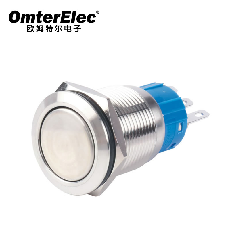 19C no light self-locking 19mm Metal Push Button with Stainless steel