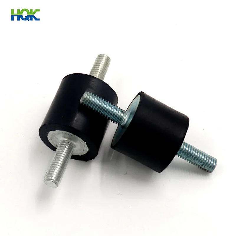 VV type Shock Absorber Rubber Damper With Thread Bolt