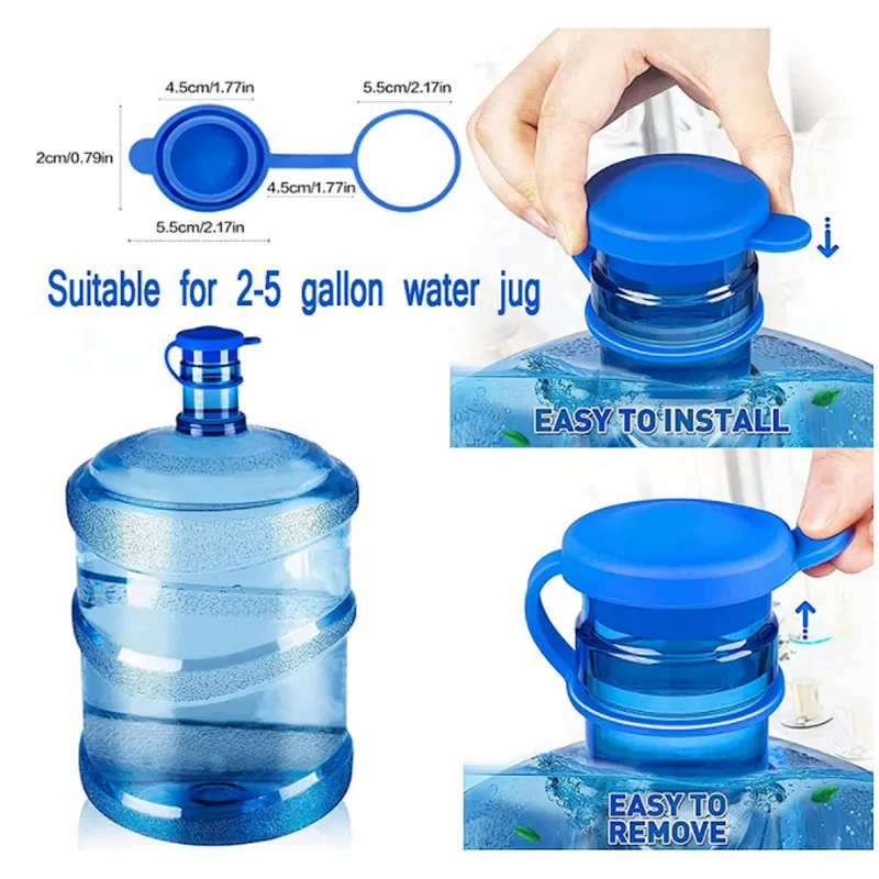 5 Gallon Water Jug Cap Silicone Leak and Spill Resistant Replacement Caps Plug