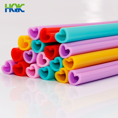 High quality clear silicone tubing heart shape high temperature heat resistant food grade silicone tube