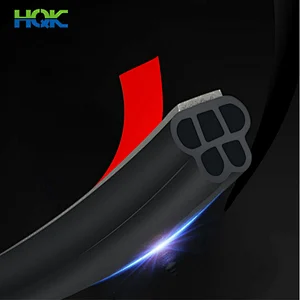Five-hole new B-type car door sound insulation seal strip rubber strip