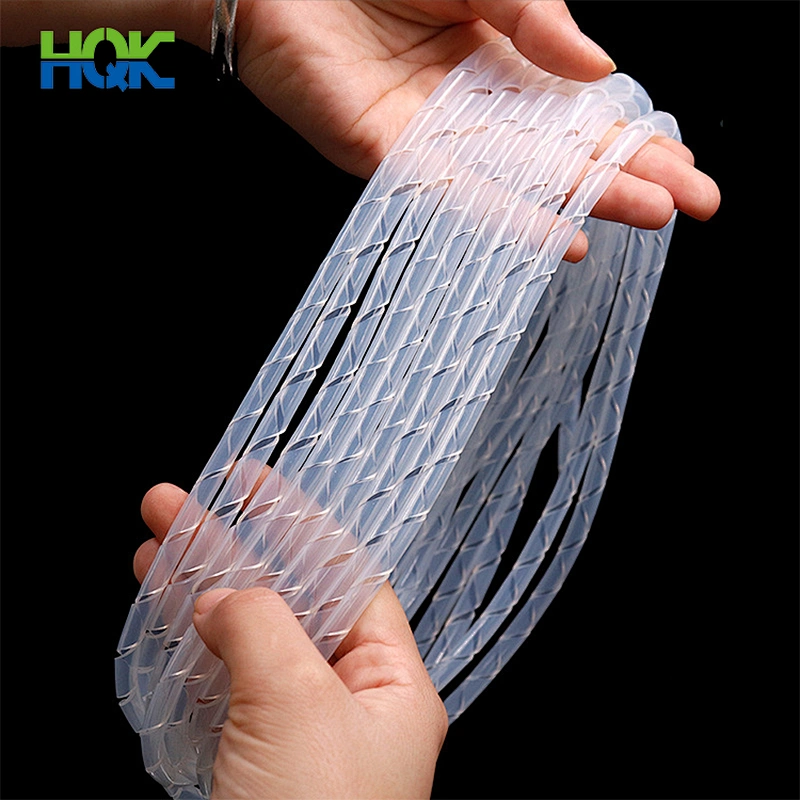 High temperature resistant coil tube silicone wire tube winding flame retardant network cable protective tube