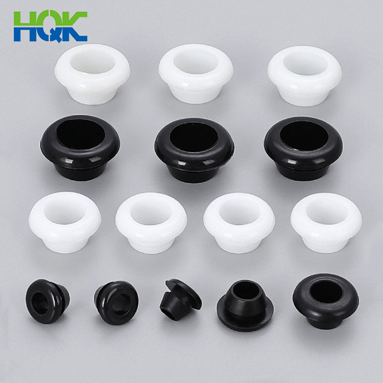 Bouchons d'œillets de tuyau en caoutchouc de silicone transparent moulés sur mesure