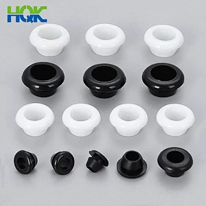 Custom mold clear silicone black rubber pipe grommet plugs