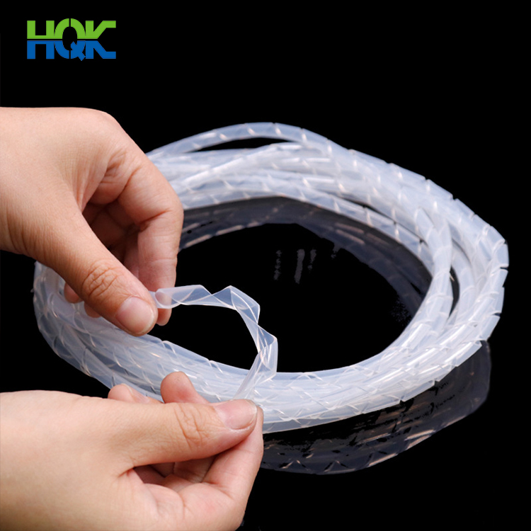 High temperature resistant coil tube silicone wire tube winding flame retardant network cable protective tube