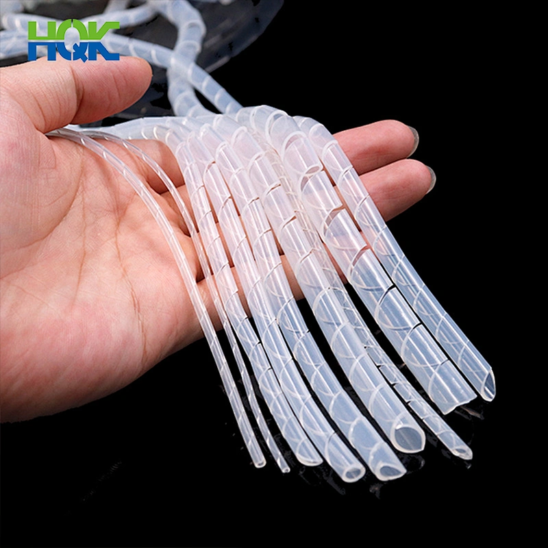 High temperature resistant coil tube silicone wire tube winding flame retardant network cable protective tube