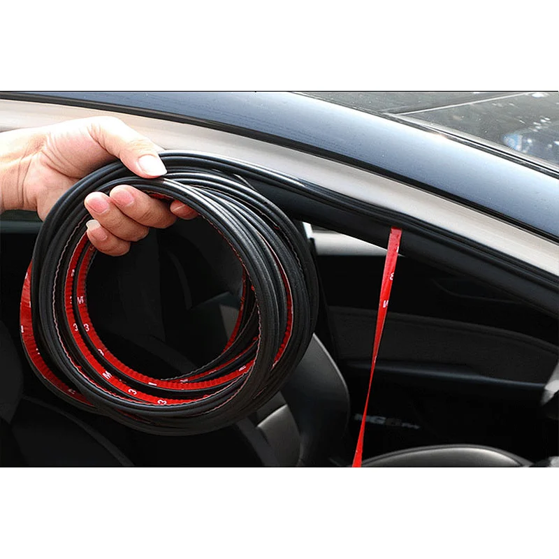 Five-hole new B-type car door sound insulation seal strip rubber strip
