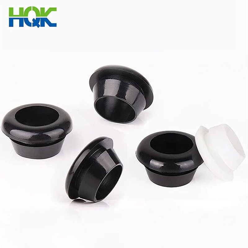 Bouchons d'œillets de tuyau en caoutchouc de silicone transparent moulés sur mesure
