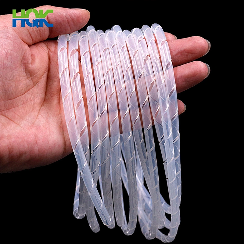 High temperature resistant coil tube silicone wire tube winding flame retardant network cable protective tube