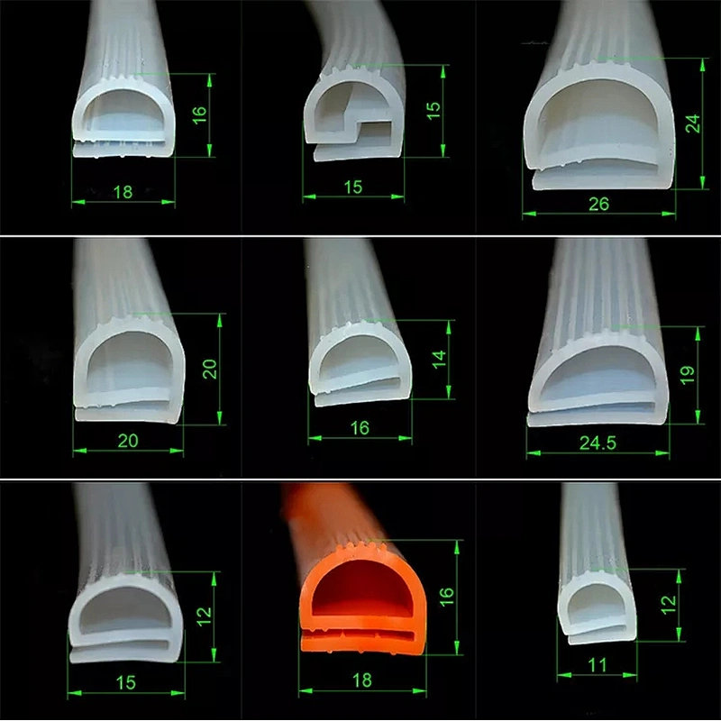 Customized Heat & Low Temperature Resistant E P Shaped Silicone Rubber Seal Strip for Oven Door Seal