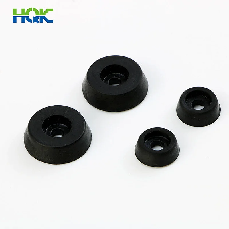 Shock-absorbing environmental protection rubber feet with gaskets for furniture
