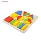 Popular Educational Colorful Shape Matching Children Wooden Sorter Toys Montessori Puzzle For Kids