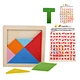 Colorful Wooden Cube Puzzles Jigsaw Board Toys Pieces Kids Baby Learning Tangram Puzzles For Kids Children