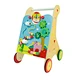 preschoolers solid durable Cartoon baby toy wood curved four-wheeler child wooden baby walking toys