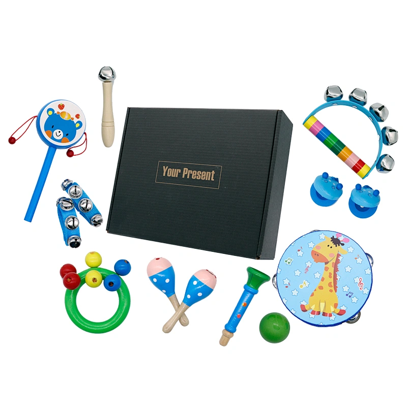 Wooden 13pcs Music Instrument Kit Kids Early Education Music Game Set ...