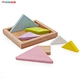 High Quality 7 pieces Kids Colorful Tangram puzzle Game Wooden Puzzle Educational Toys for