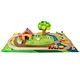 Wooden Track Train Set Toy Railway with Map Farmyard Train Set Educational Toys for Kids educational kids toys