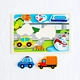 Baby Early Educational Traffic Jungle Puzzle Wooden Toys For Kids