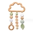 Wooden baby rattle Beech wooden animal toy