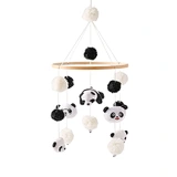 wooden baby mobile with stuffed toys 0-24 months baby crib mobile