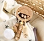 Wooden baby rattle Beech wooden animal toy