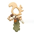 Wooden baby rattle Beech wooden animal toy