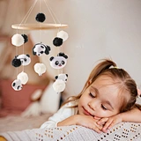 wooden baby mobile with stuffed toys 0-24 months baby crib mobile