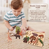 wooden animal puzzle sets educational Montessori toys for kids