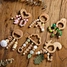 Wooden baby rattle Beech wooden animal toy