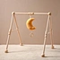 Unisex baby mobile Wooden babies room decor Colorful baby crib mobile Flashing pendant decoration Baby play gym music box