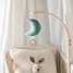 Unisex baby mobile Wooden babies room decor Colorful baby crib mobile Flashing pendant decoration Baby play gym music box