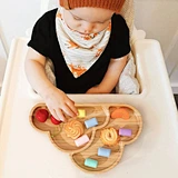 New Arrival Eco-friendly Non-toxic Strong Suction Bowl Spoon Set , Feeding Bib Baby Wooden Bowl And Plate